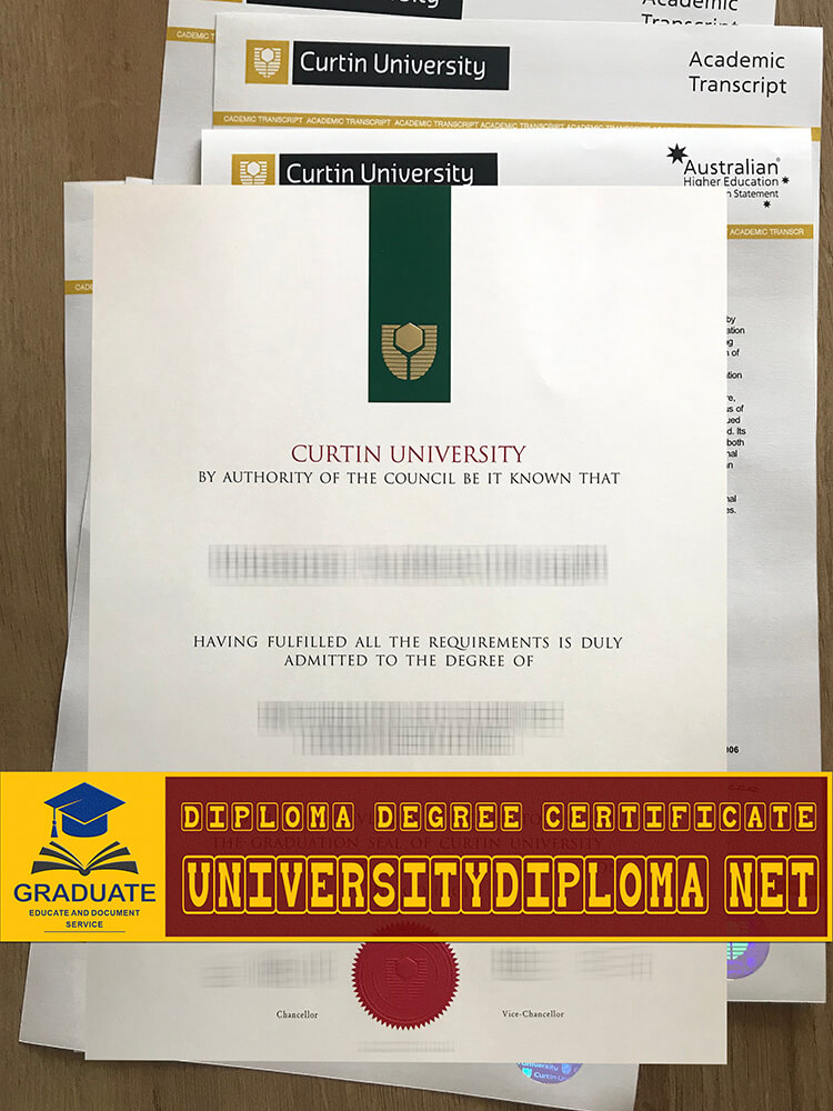 Fake Curtin University diploma certificate, Fake Curtin University degree.