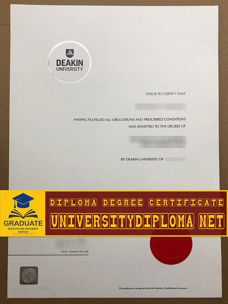 Fake Deakin University Diploma certificate, Fake Deakin University degree