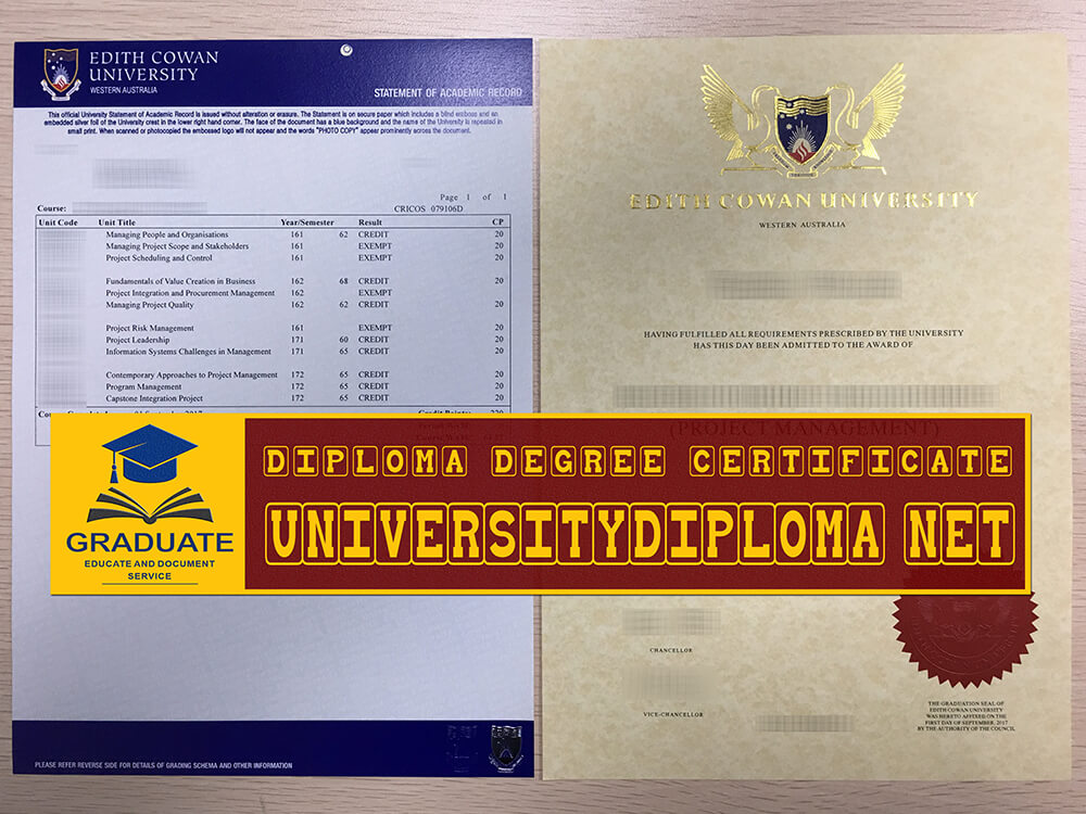 Fake Edith Cowan University diploma, Fake Edith Cowan University degree