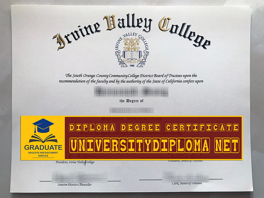 Fake Irvine Valley College diploma, Fake Irvine Valley College degree