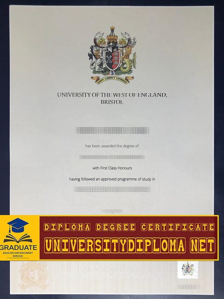 Fake University of the West of England degree certificate, Fake University of the West of England diploma