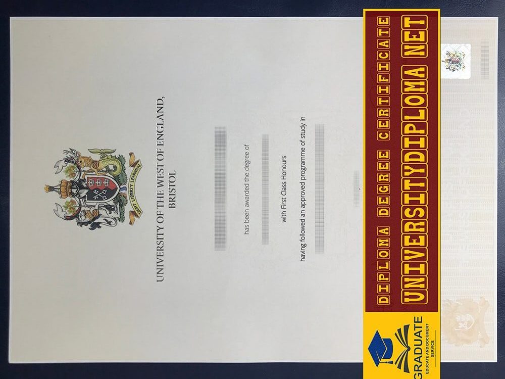 Fake University of the West of England degree certificate