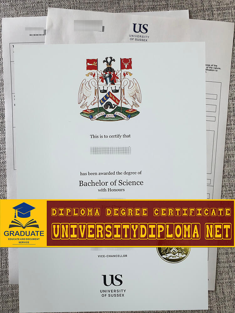 fake University of Sussex degree certificate, University of Sussex diploma