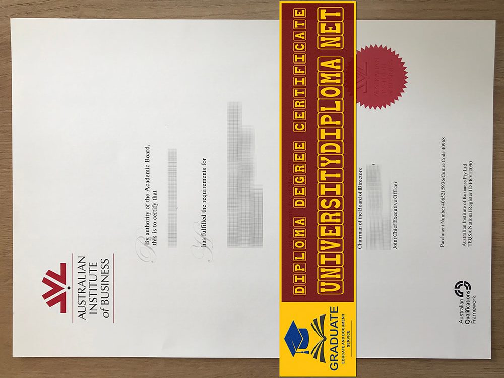 fake Australian Institute of Business diploma