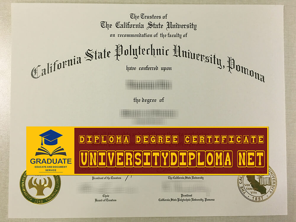 fake Cal Poly Pomona diploma, fake California state polytechnic university pomona diploma