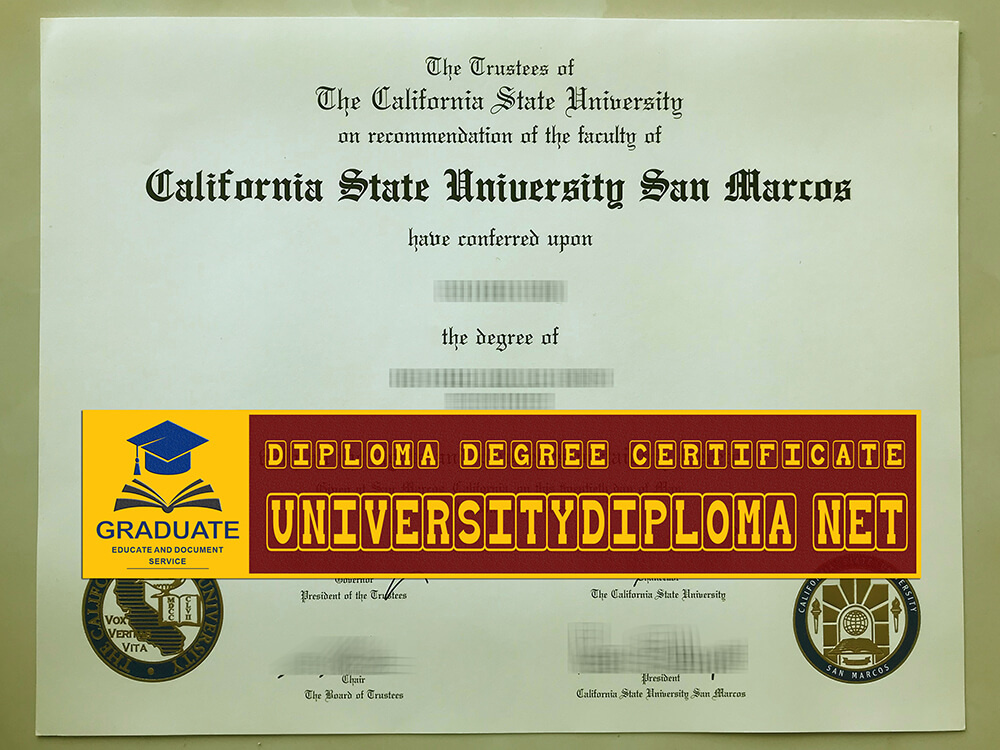 fake CSUSM diploma, fake California State University San Marcos diploma