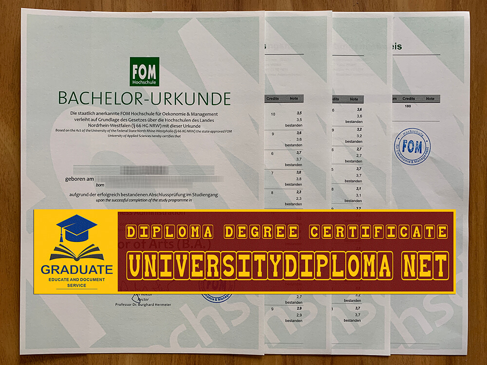 fake FOM Hochschule diploma