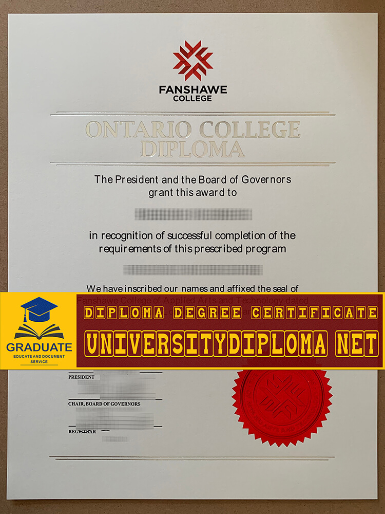 fake Fanshawe College diploma, fake Fanshawe College degree