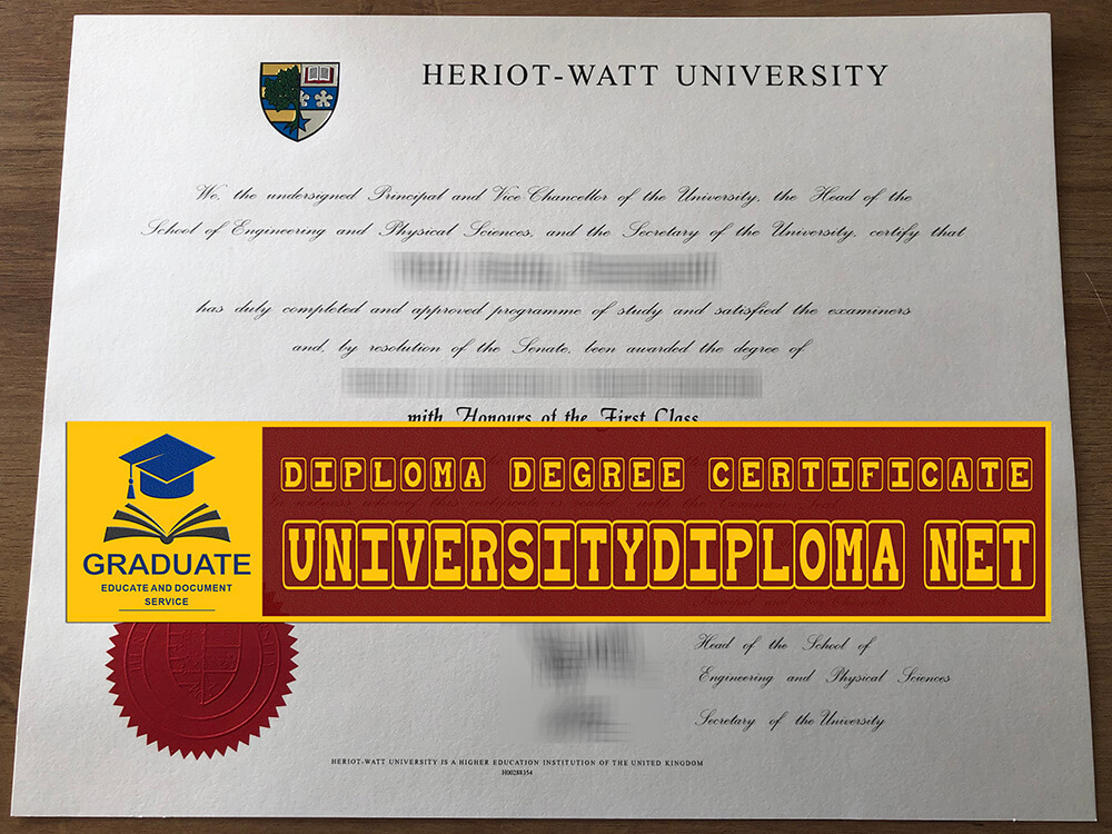 fake Heriot-Watt University degree