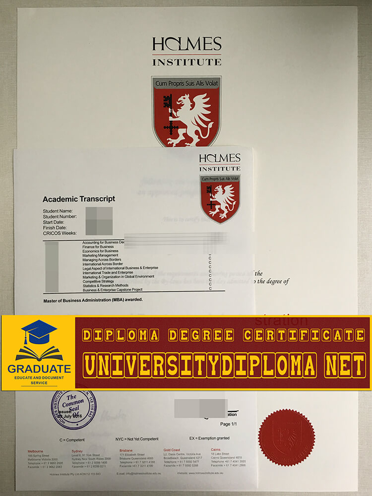 fake Holmes Institute diploma, fake Holmes Institute degree