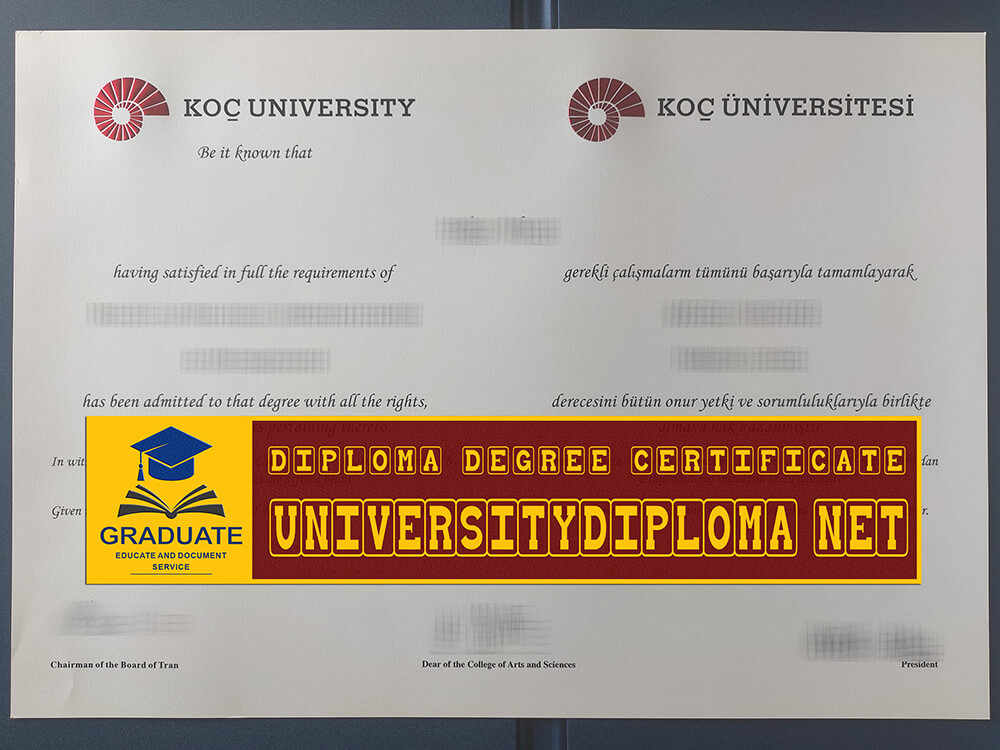 fake Koc University diploma