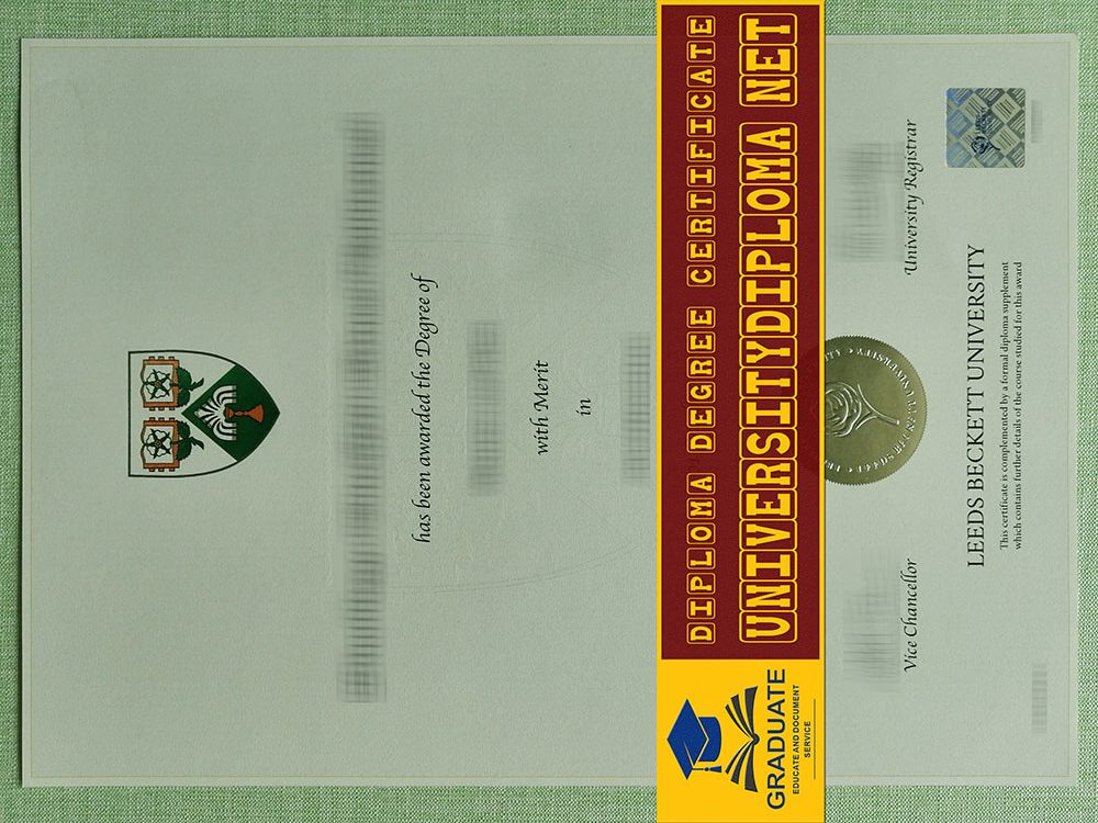 fake Leeds Beckett University degree certificate