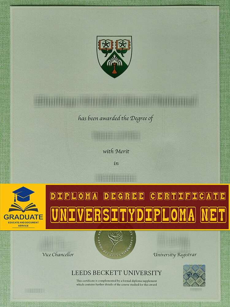 fake Leeds Beckett University degree certificate