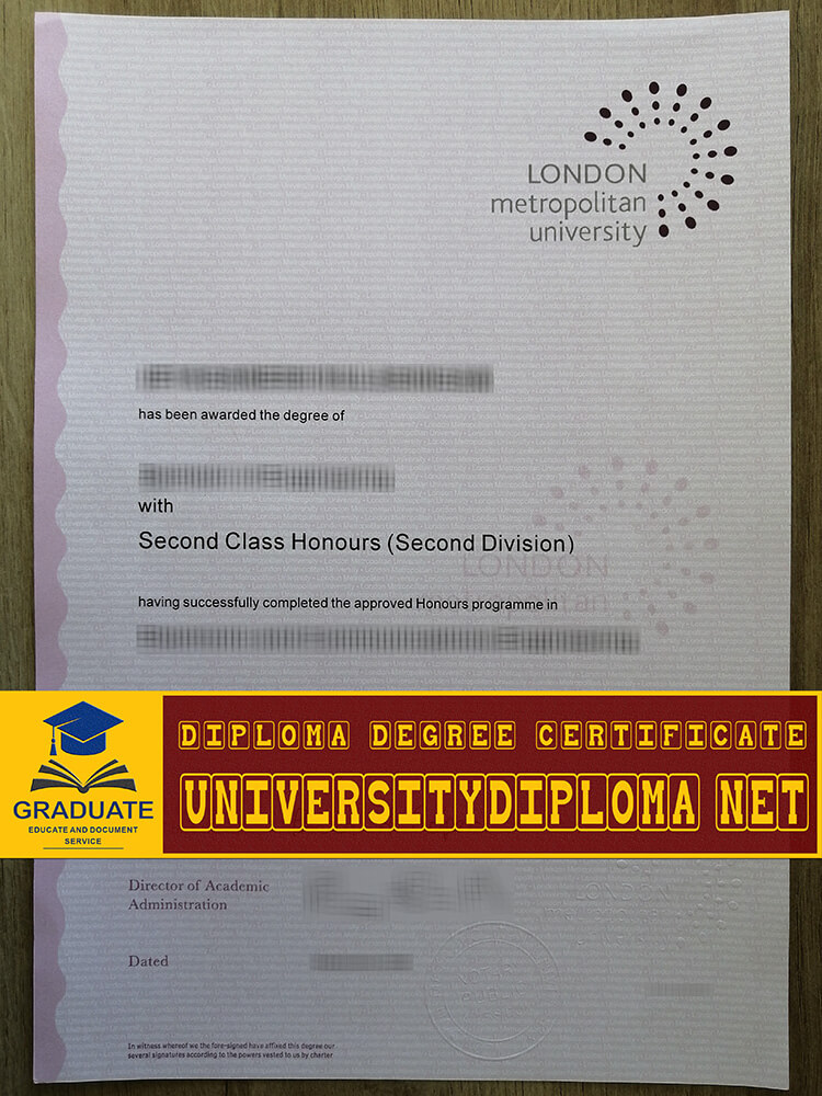 fake London Metropolitan University degree