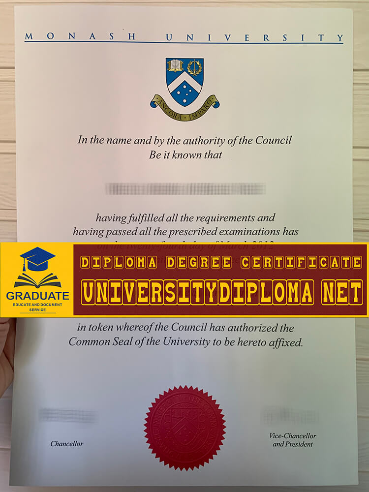 fake Monash University diploma, fake Monash University degree