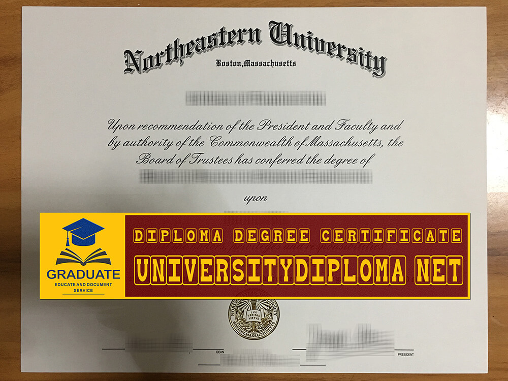 fake Northeastern University diploma