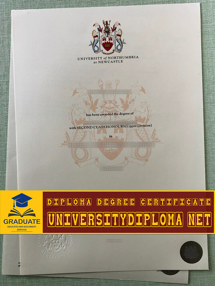 fake University of Northumbria at Newcastle degree certificate