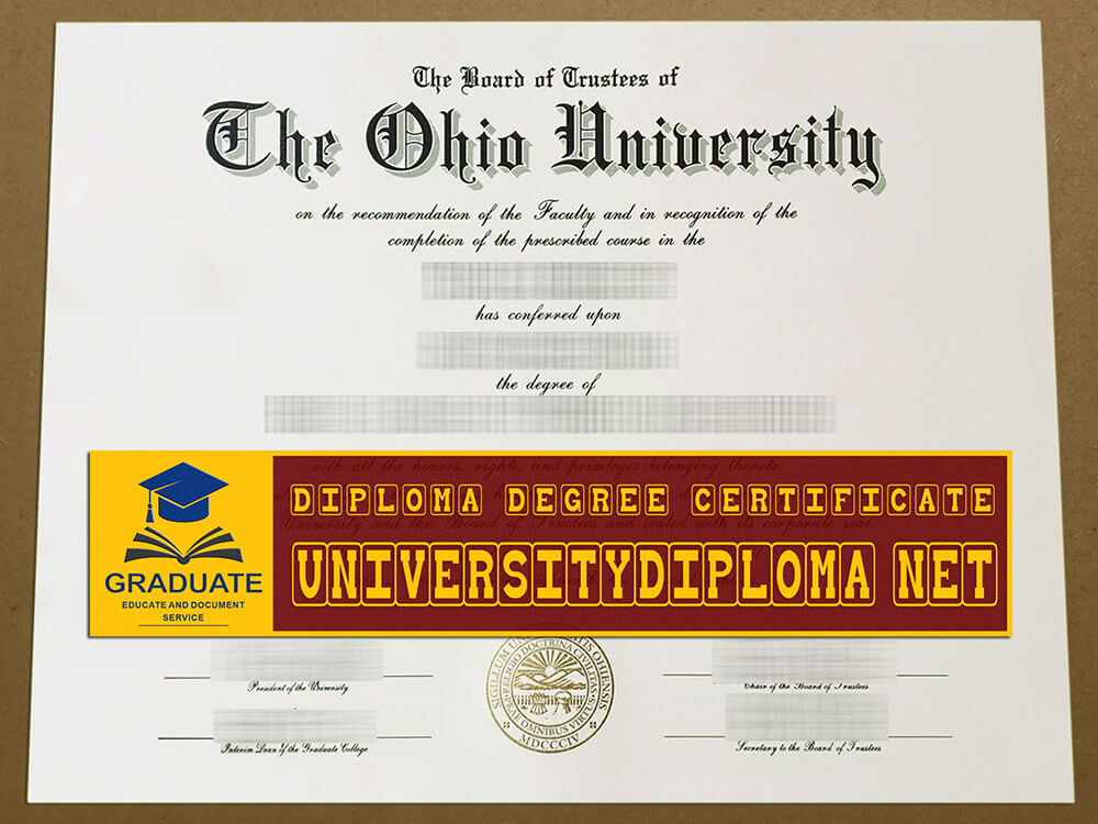 fake Ohio University diploma