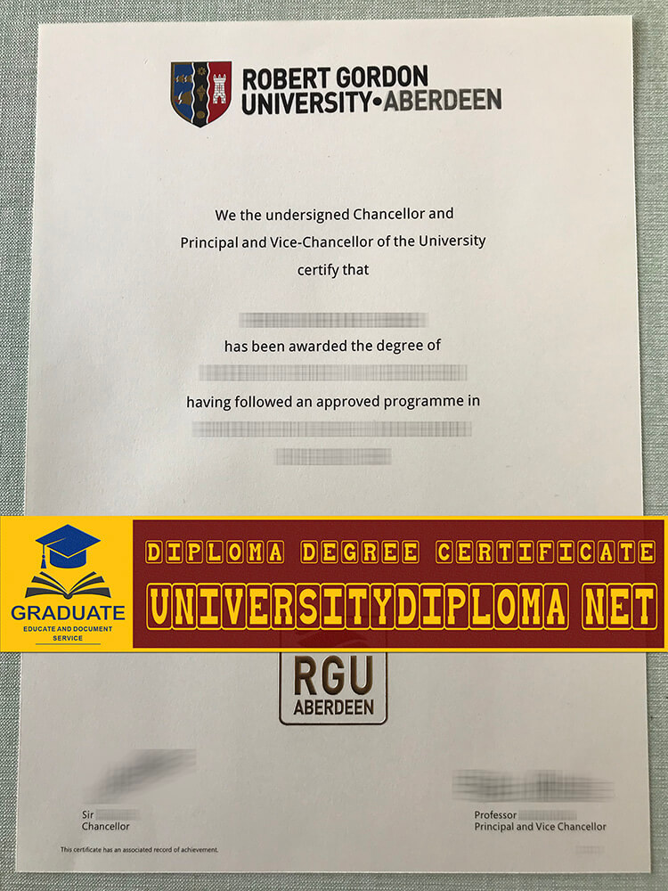 fake Robert Gordon University degree certificate, fake Robert Gordon University diploma