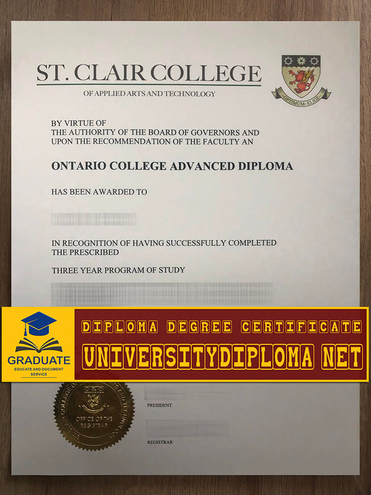 fake ST.CLAIR COLLEGE diploma, fake ST.CLAIR COLLEGE degree