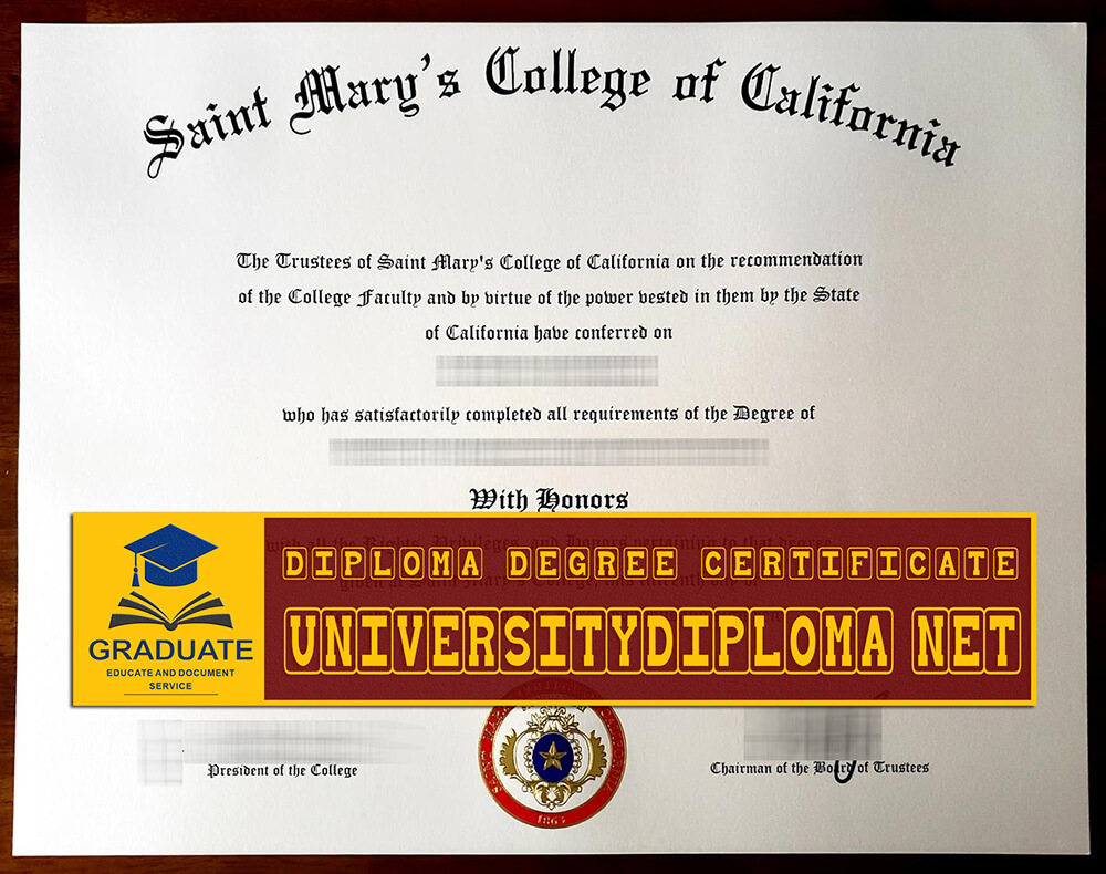 fake Saint Mary's College of California diploma, fake Saint Mary's College of California degree