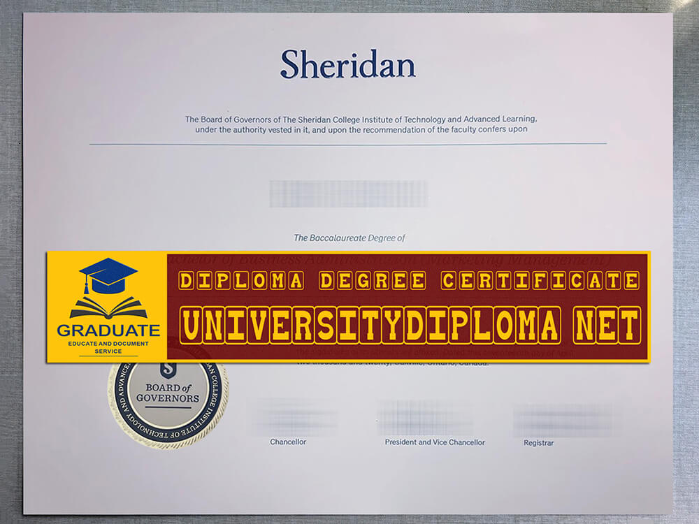 fake Sheridan College diploma, fake Sheridan College degree
