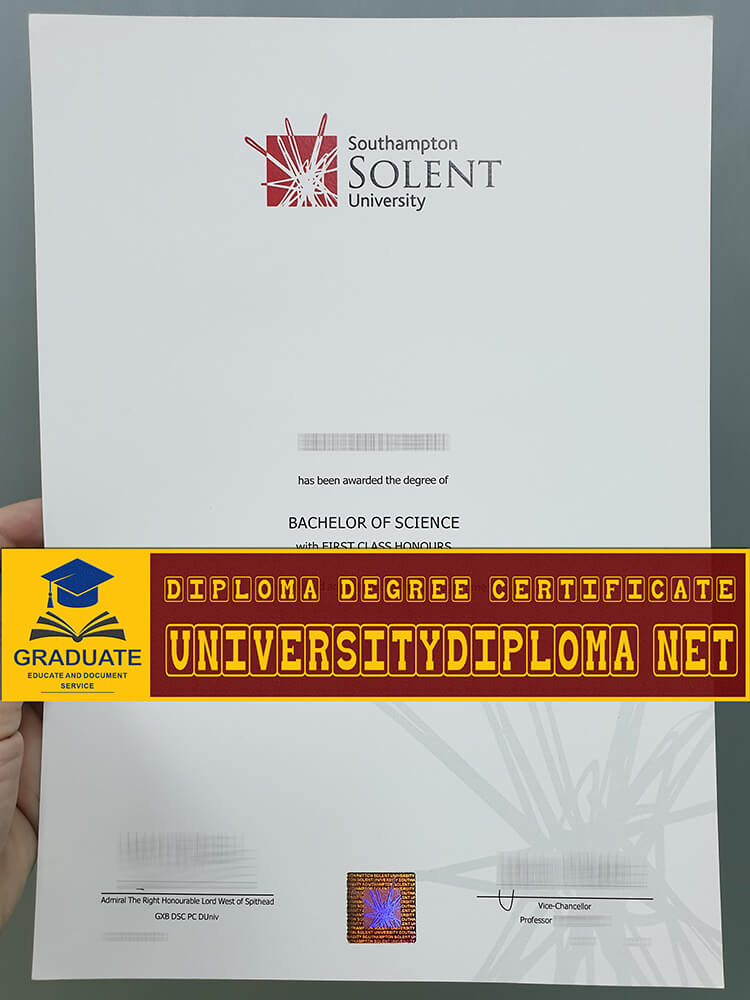 fake Solent University degree certificate, fake Solent University diploma