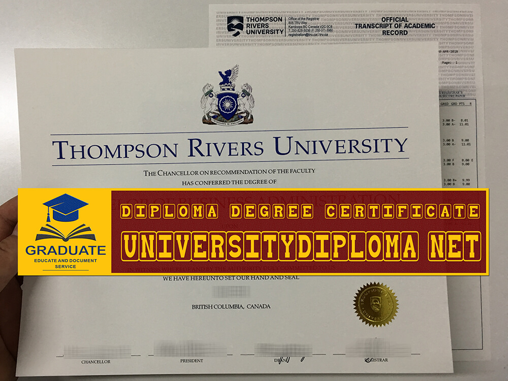fake Thompson Rivers University diploma, fake Thompson Rivers University degree