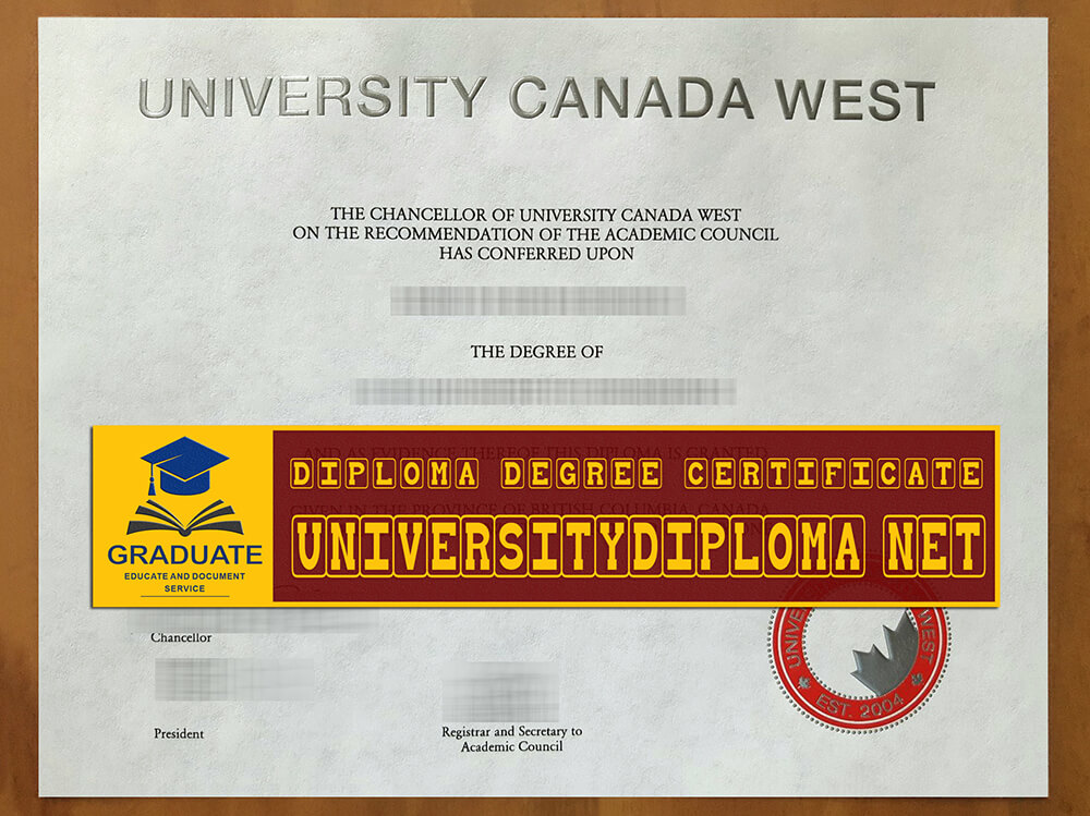 fake University Canada West diploma