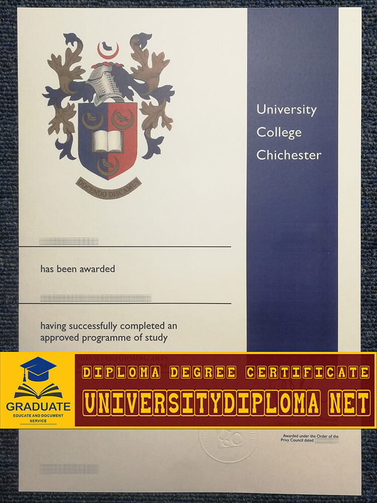 Fake University of Chichester Degree certificate, fake University Chichester diploma certificate