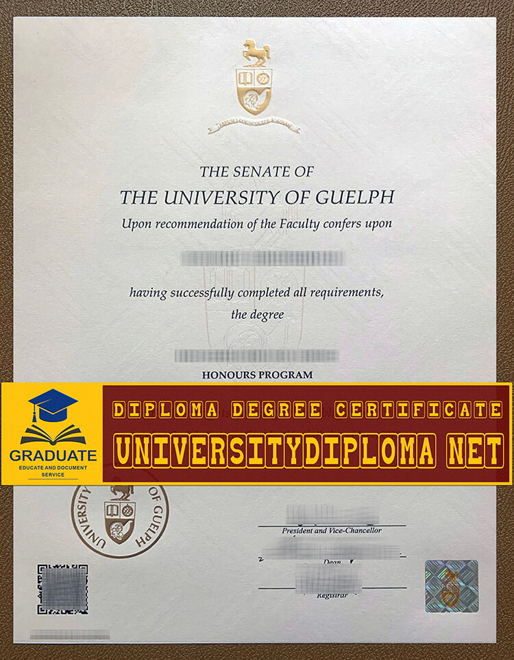 fake University of Guelph diploma