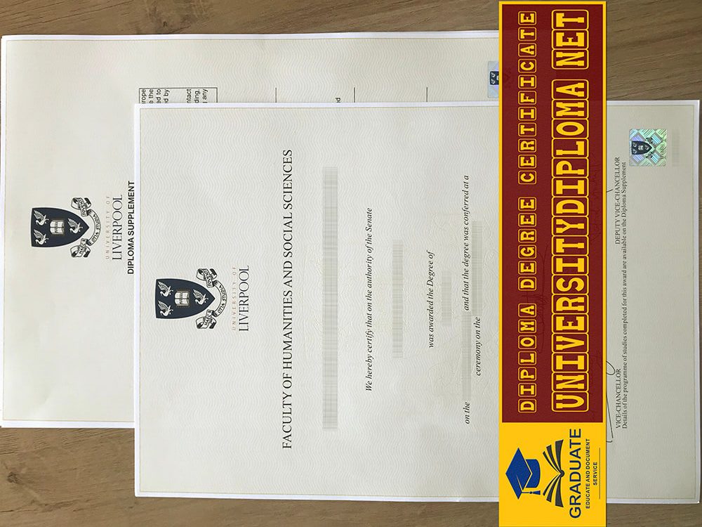 fake University of Liverpool degree certificate