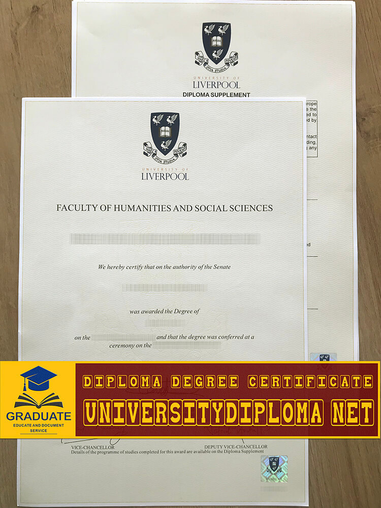 fake University of Liverpool degree certificate