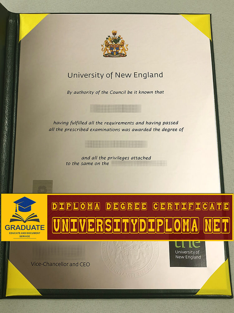 fake University of New England degree certificate