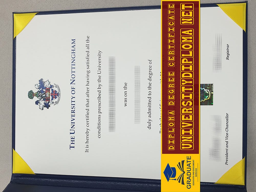 fake University of Nottingham degree certificate