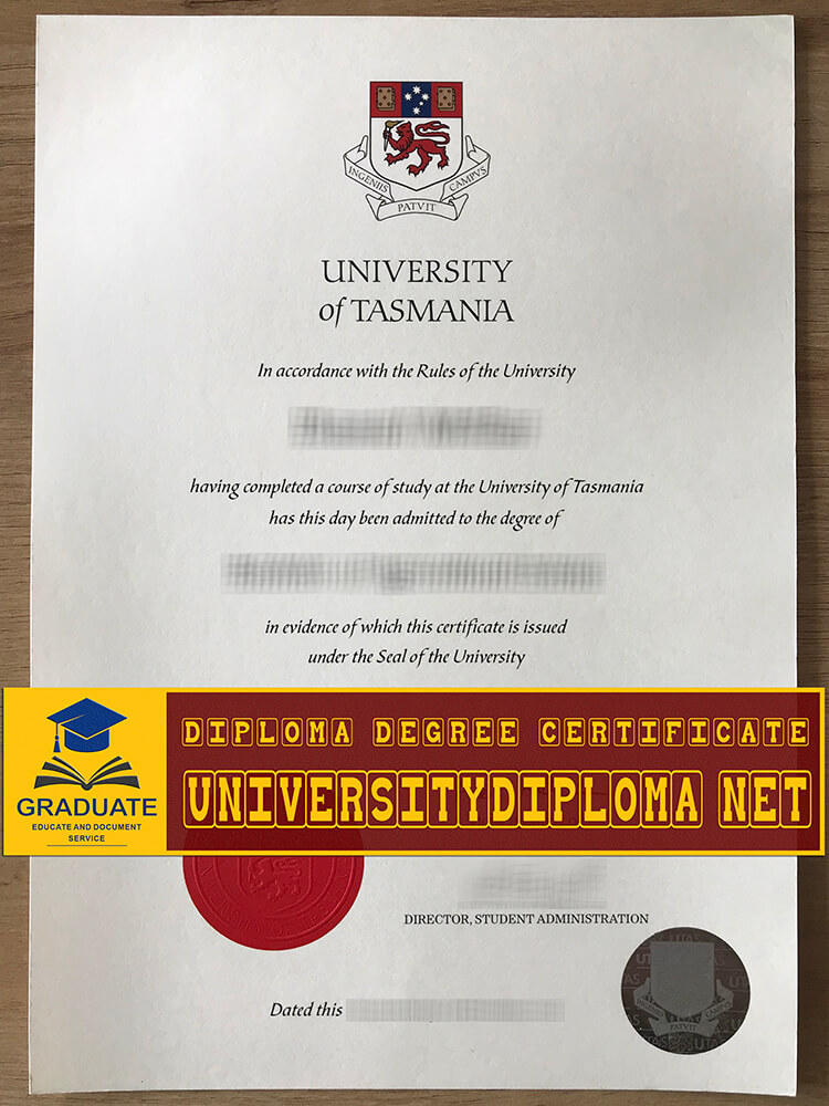 fake University of Tasmania diploma