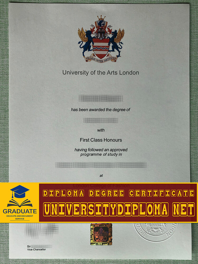 fake University of the Arts London degree
