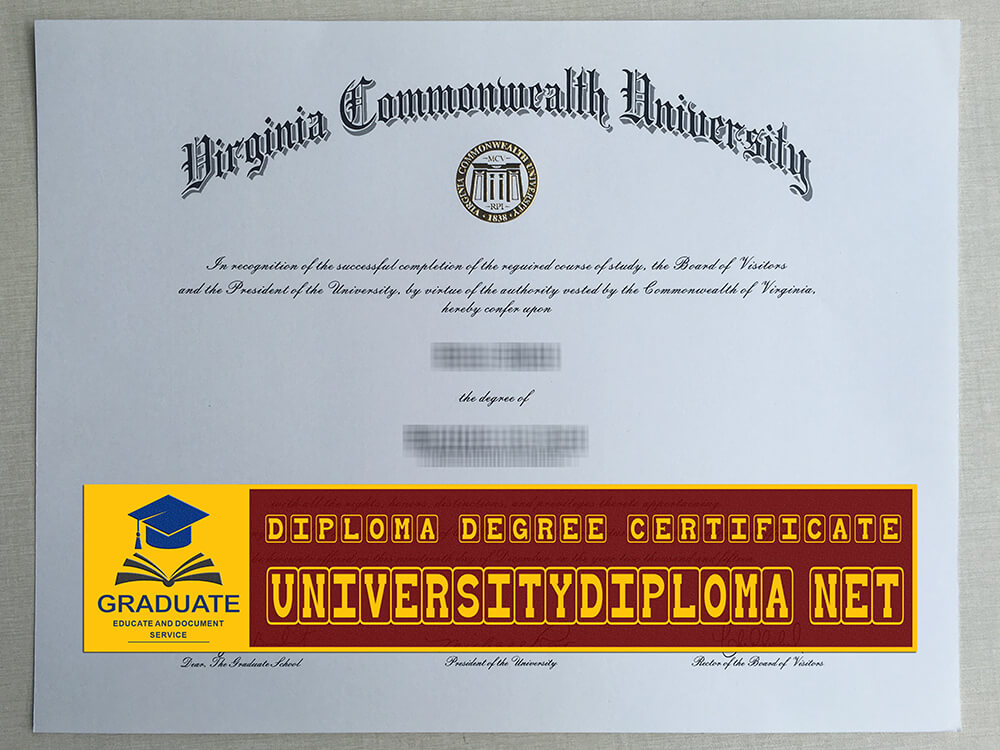 fake Virginia Commonwealth University diploma, fake Virginia Commonwealth University degree