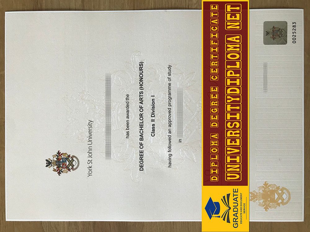 fake York St John University degree certificate, fake York St John University diploma