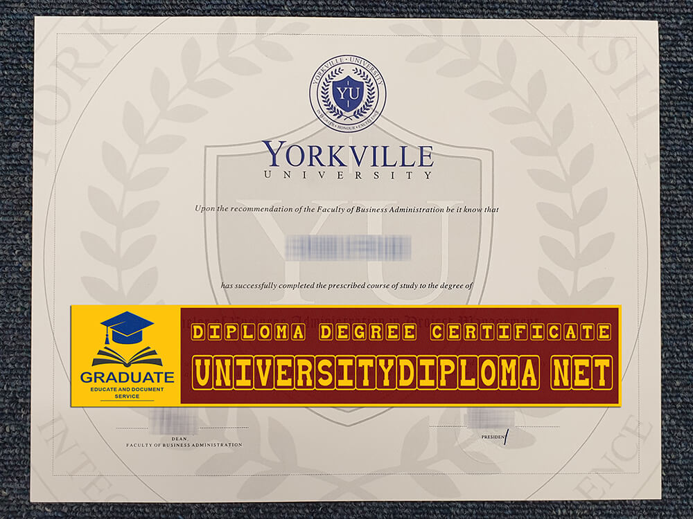 fake York Ville university diploma, fake York Ville university degree.