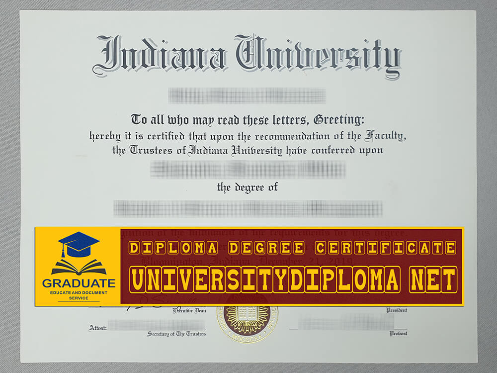 Fake Indiana University diploma