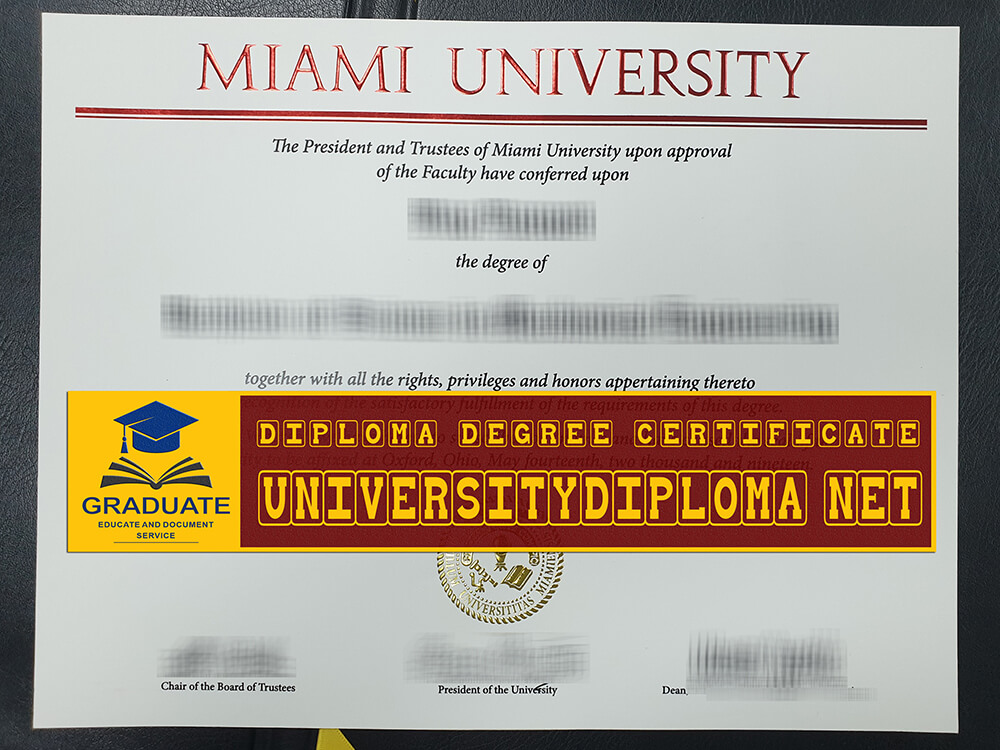 Fake Miami University Diploma