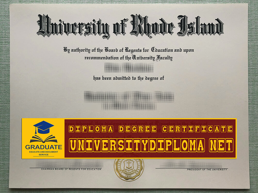 Fake University of Rhode Island diploma