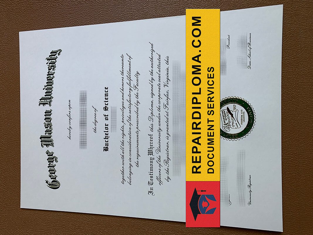 George Mason University diploma certificate