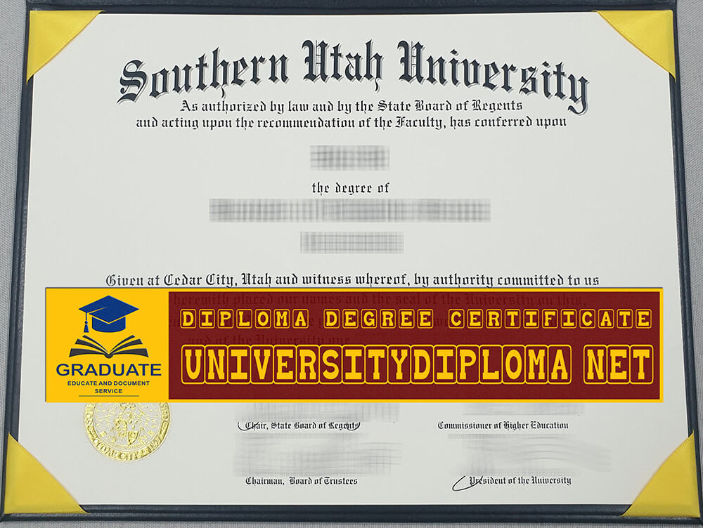 fake Southern Utah University diploma certificate, fake SUU diploma, fake Southern Utah University degree certificate