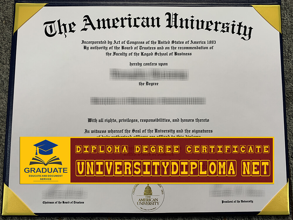 fake American University diploma