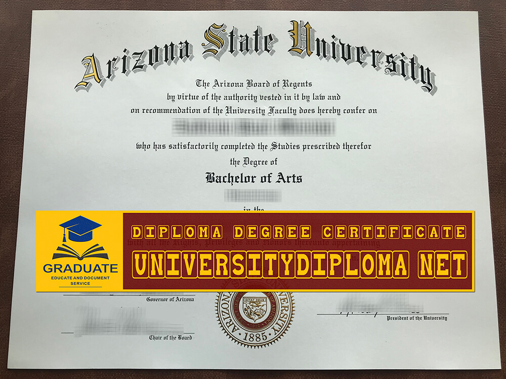 fake Arizona State University diploma