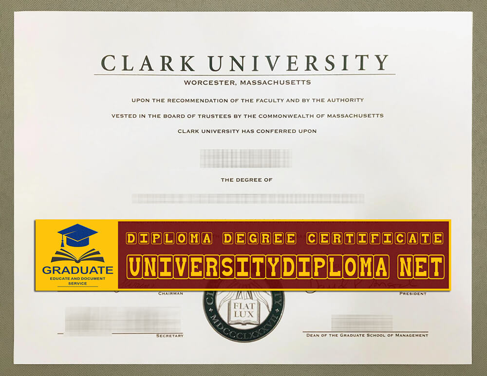 fake Clark University diploma
