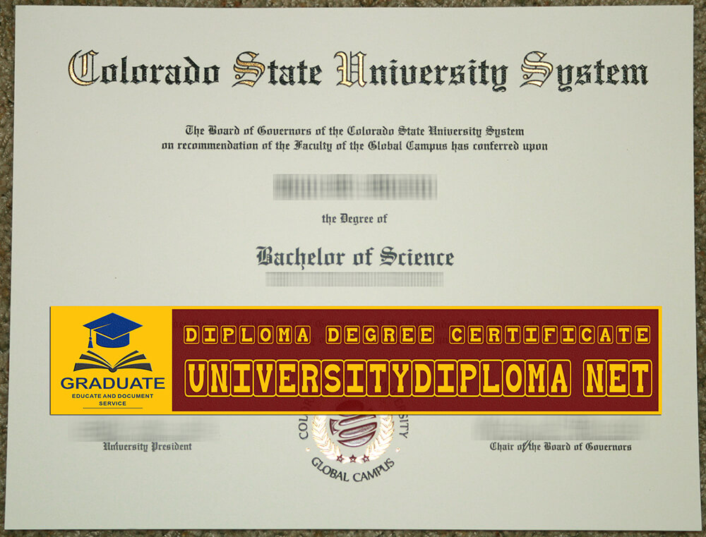 fake Colorado State University diploma