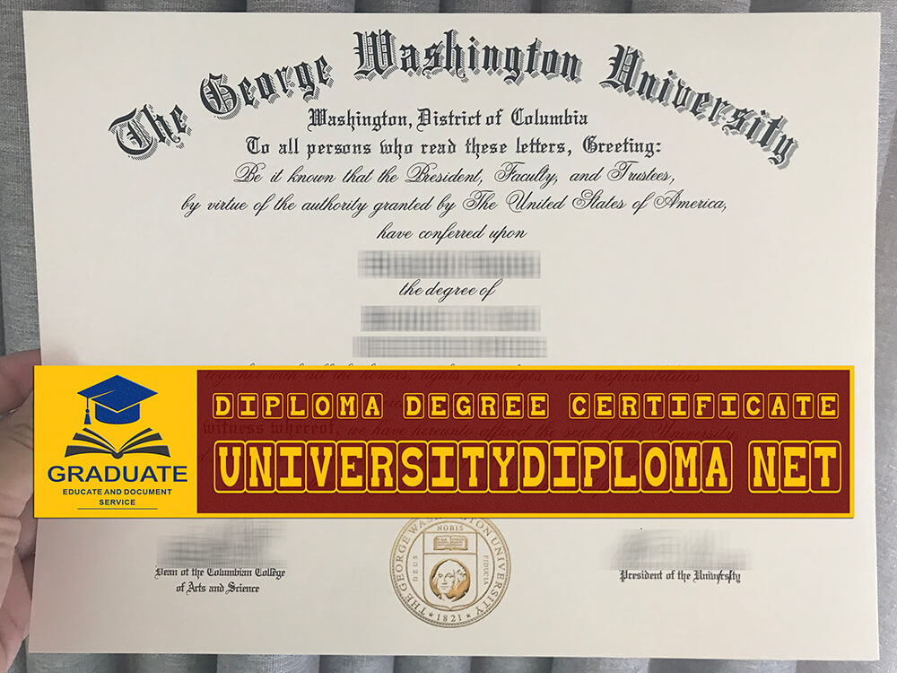 fake George Washington University diploma